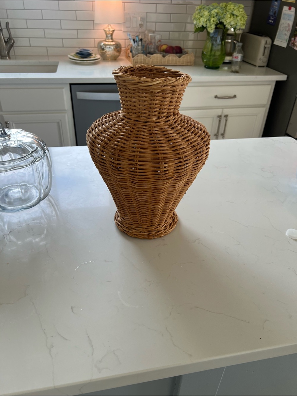 Studio McGee Target Rattan Vase - Picture 3 of 5